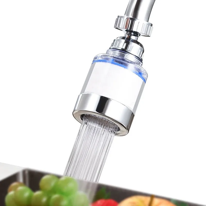 Faucet Water Filter with Anti-Splash Head – Kitchen Tap Aerator, Pressure-Boosting Swivel Extender Nozzle